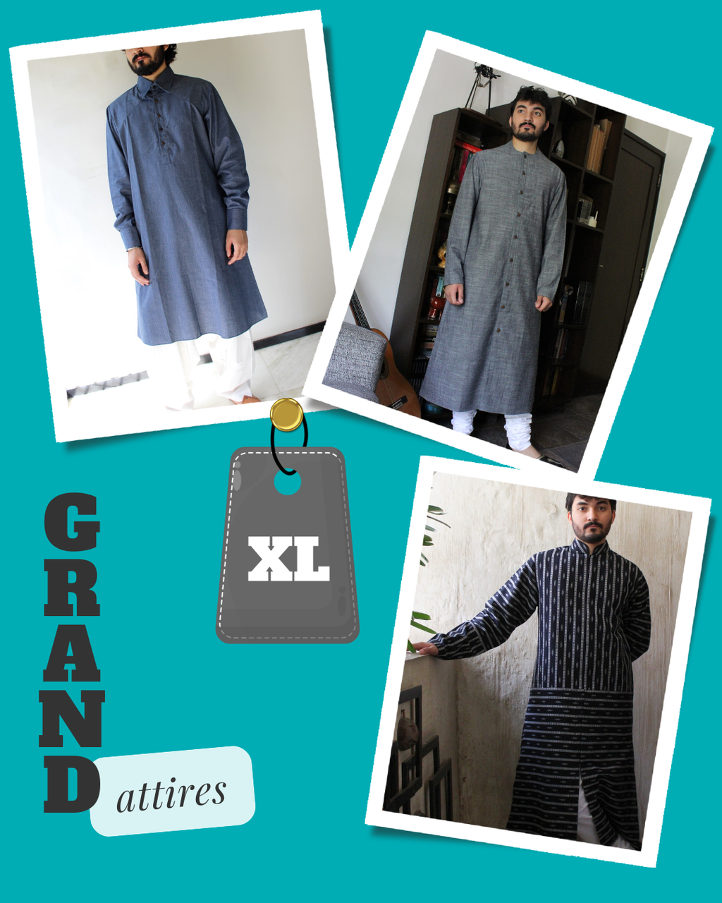 Men's kurta set | Grand Attires bundle - Cotton - XL