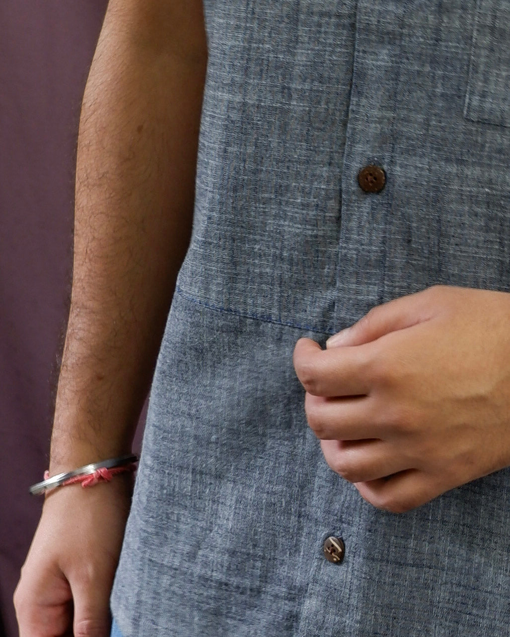 Men's shirt | M87-36: Baritone - Charcoal - Cotton