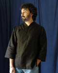Men's shirt | M87-40: Unison 2.0 - Black - 100% Linen