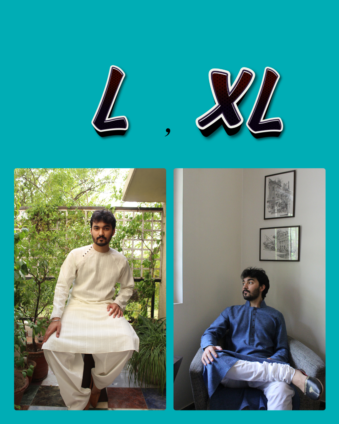 Men's kurta sets | DUO: 06+02 - L, XL
