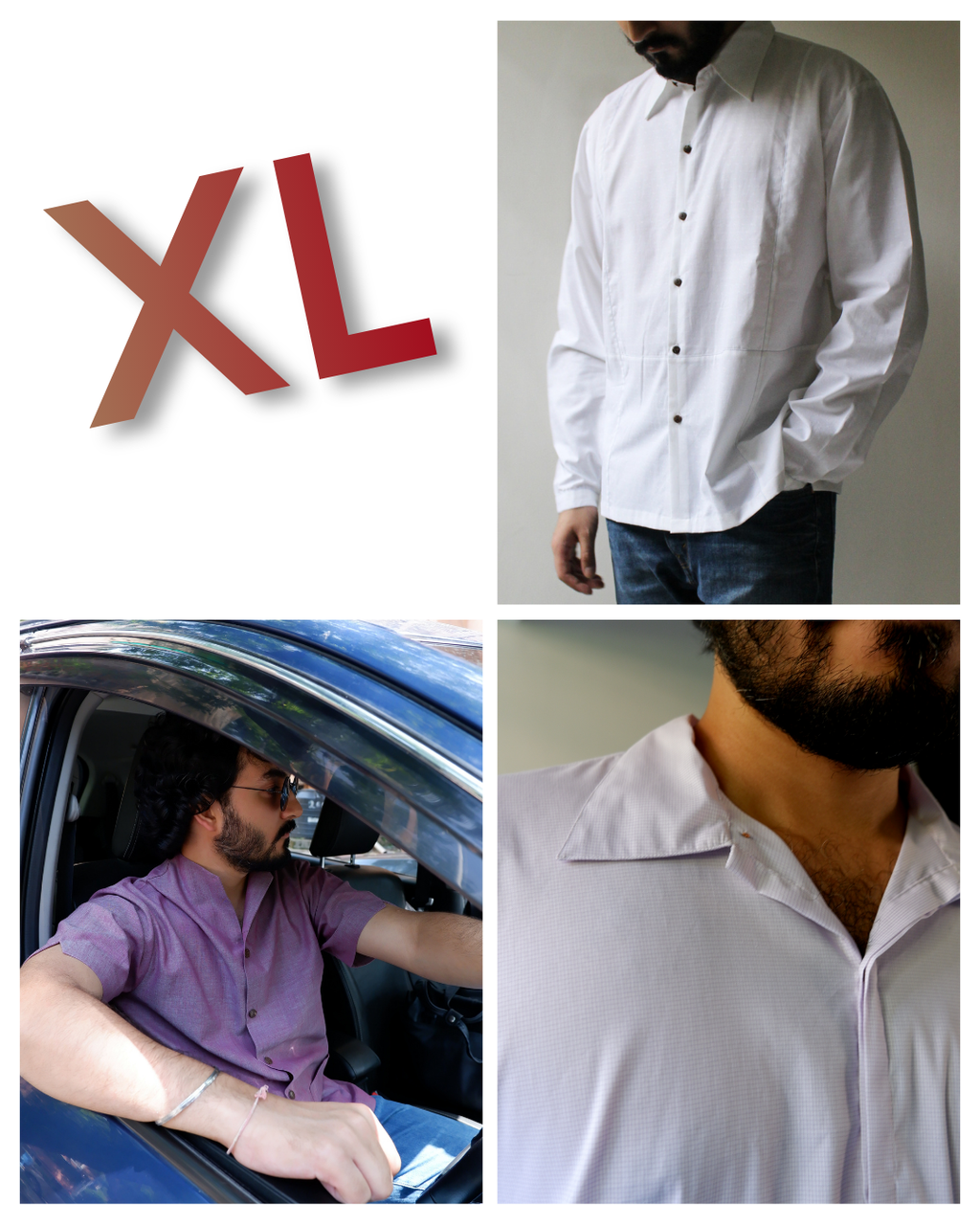Men's shirts | XL bundle - Natural fibre fabrics