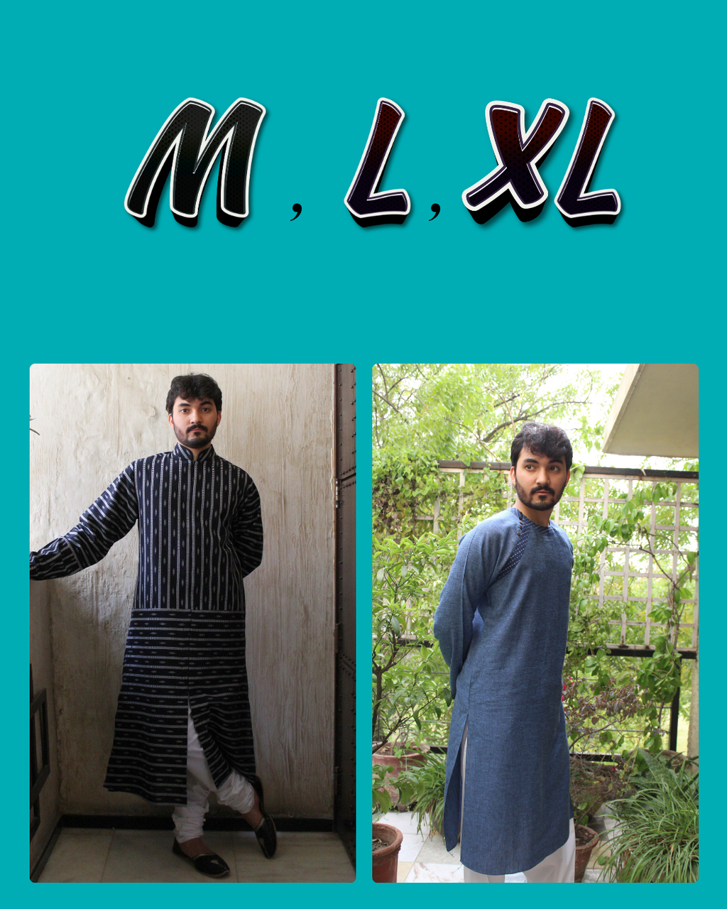 Men's kurta sets | DUO: 11+02 - M, L XL