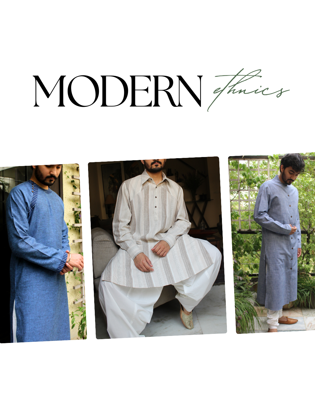 Men's kurta set | Modern Ethnics bundle - Natural fibre fabrics - M
