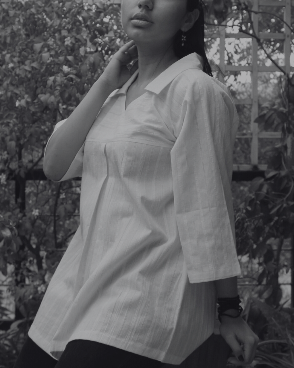 Women's top W87-19: Chime - IVORY - Cotton