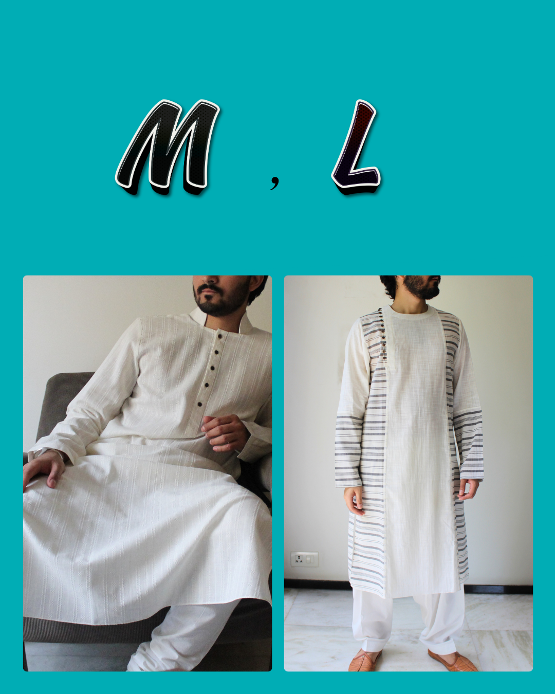 Men's kurta sets | DUO: 04+06 - M, L