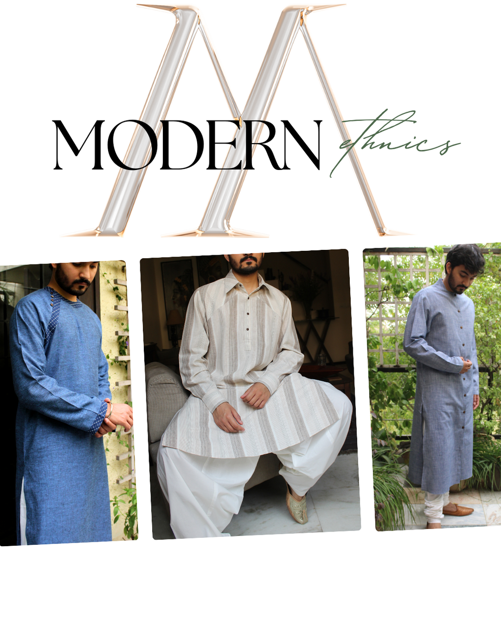 Men's kurta set | Modern Ethnics bundle - Natural fibre fabrics - M