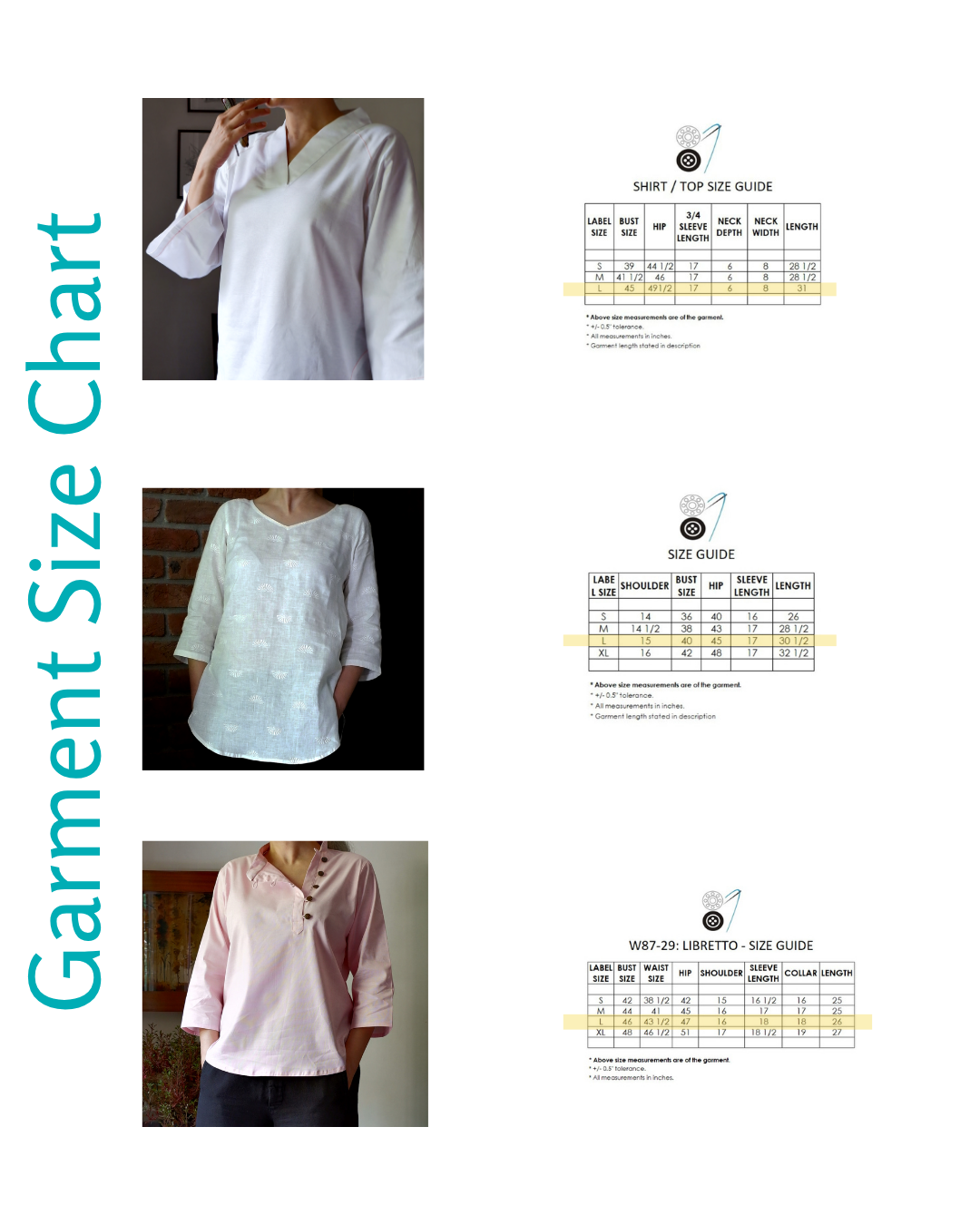 Women's tops | L Bundle - Natural fibre blends