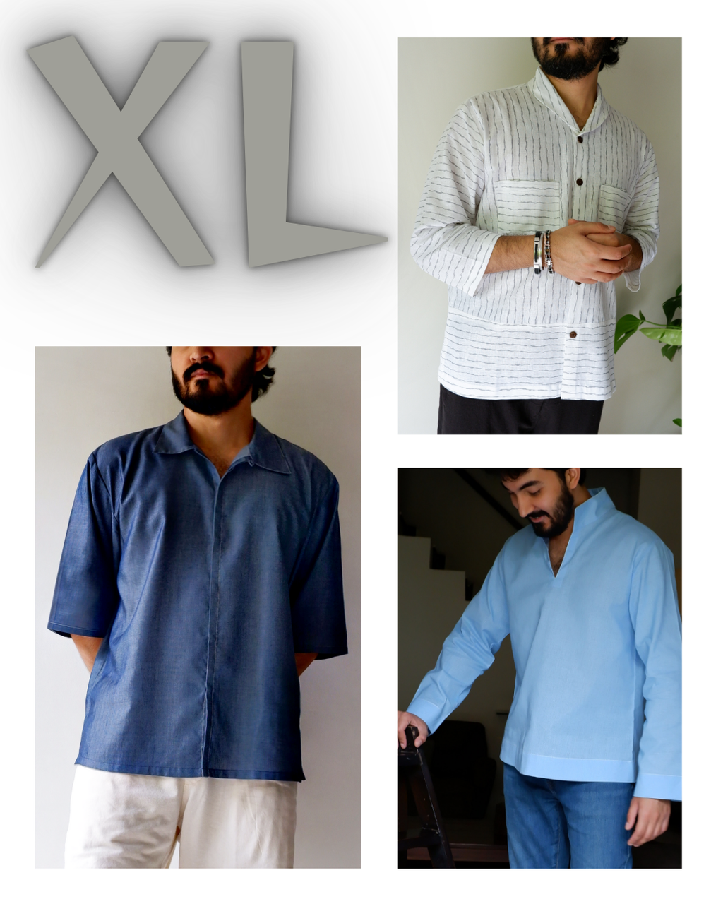 Men's shirts | XL bundle - Natural fibre blends
