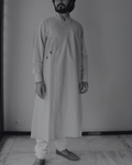 Men's kurta set M87-01: Angarkha - Sky Blue - Cotton