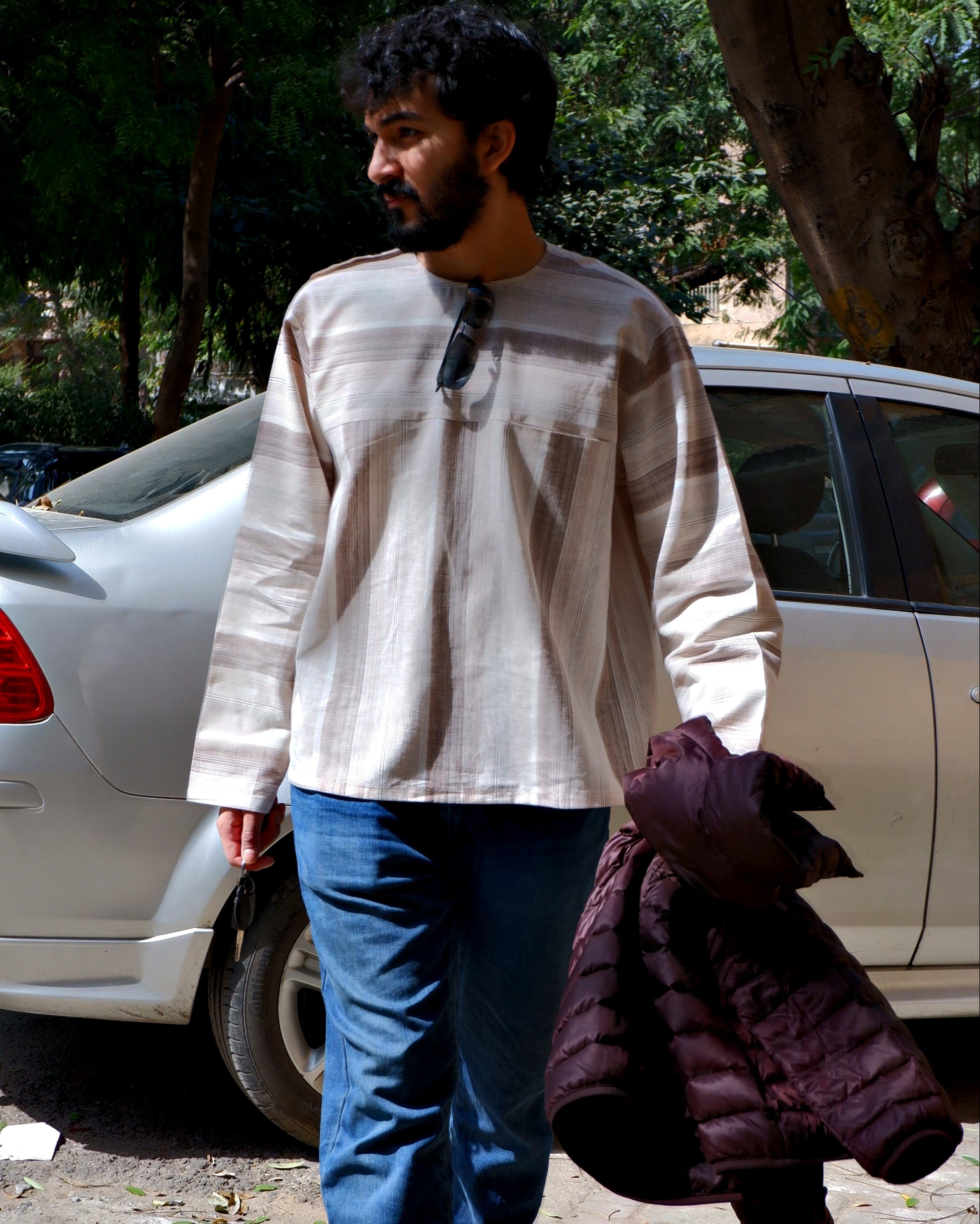 M87-22: Tango - Beige multi-stripes - 87store.in