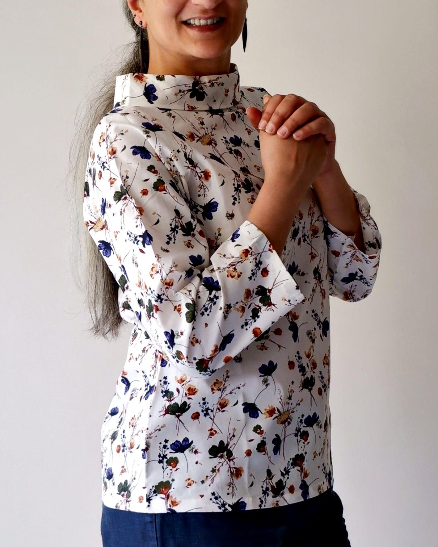 W87-17: Pull Overshirt - Floral print